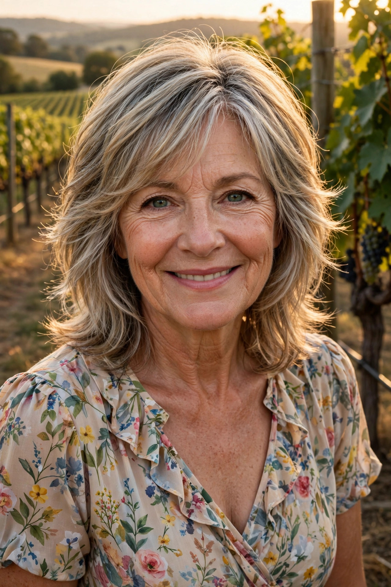 Gentle layered shag with soft cascading layers and natural body
