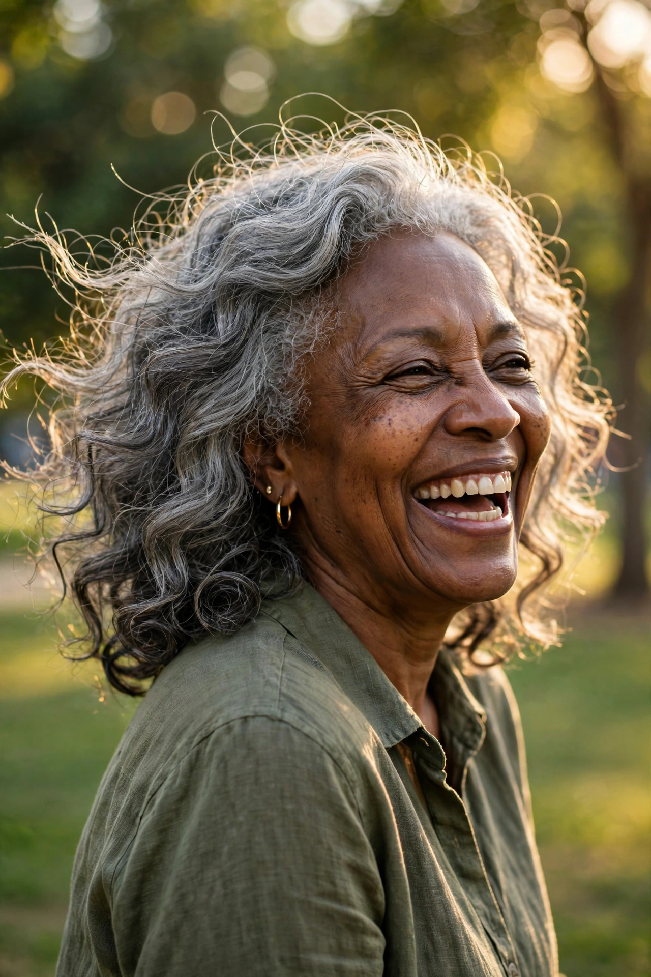wavy shoulder-length layers, flattering haircuts for women over 50