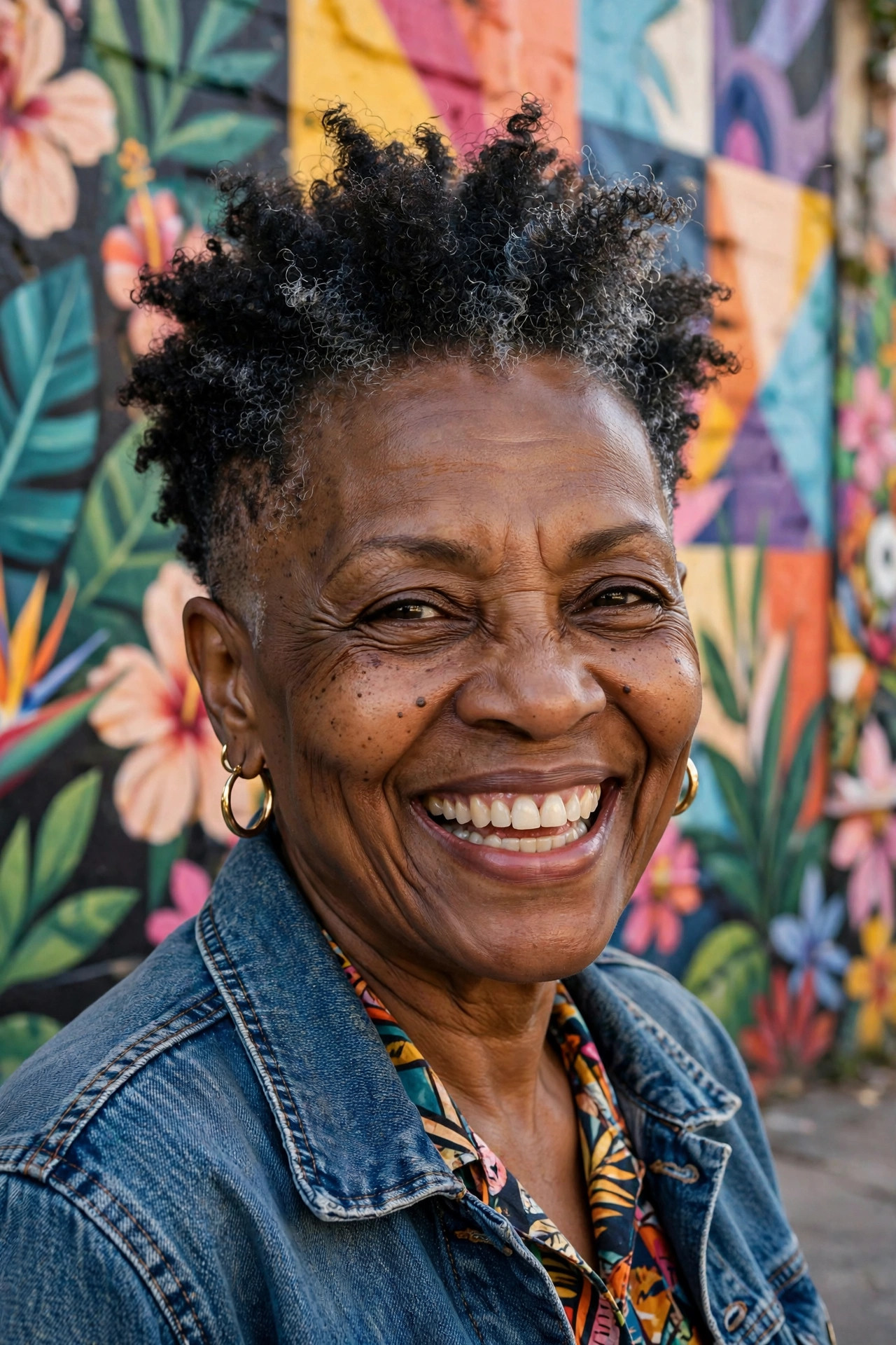 curly tapered cut, one of the boldest haircuts for women over 50