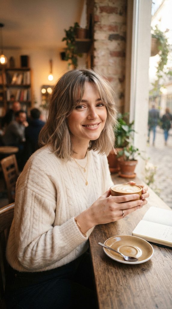 Wispy Bangs Bob layered bob hairstyles