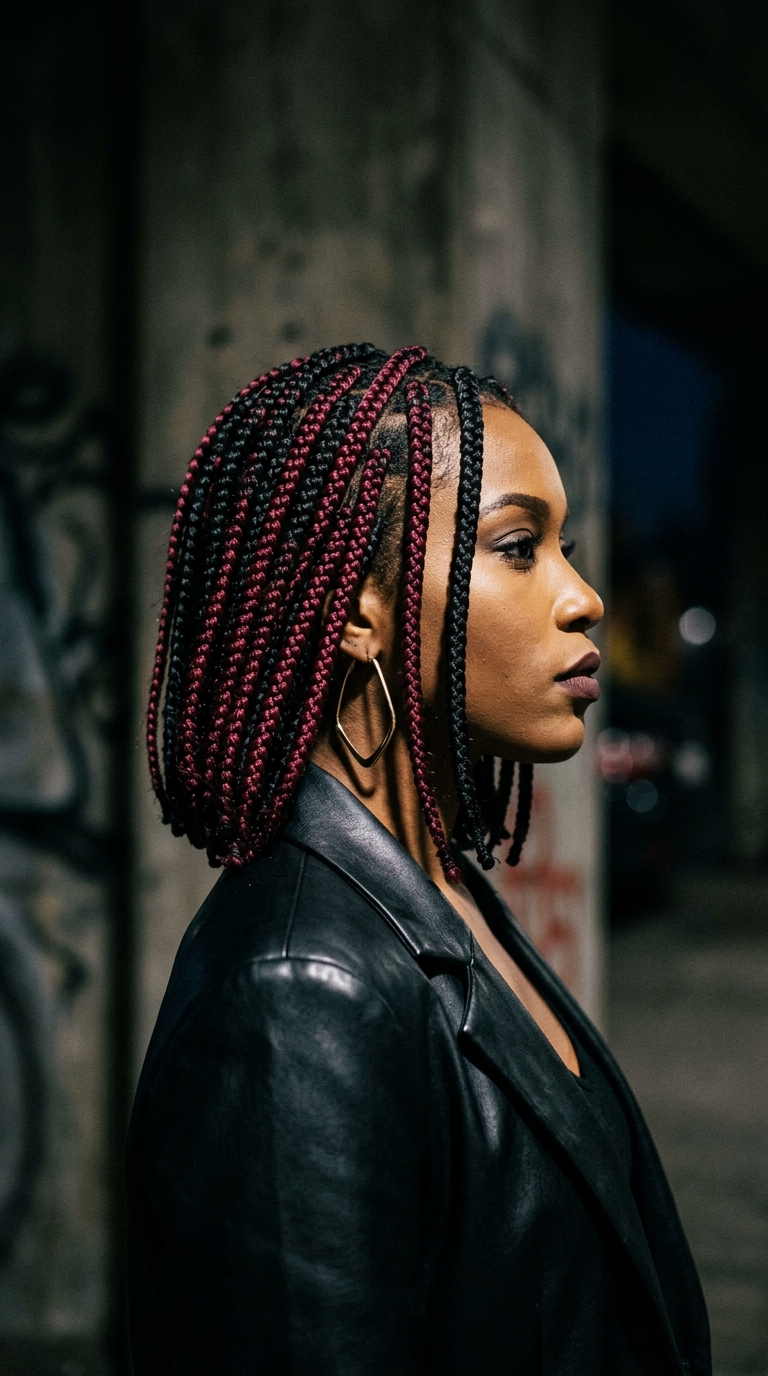 Short Box Braids Hairstyles