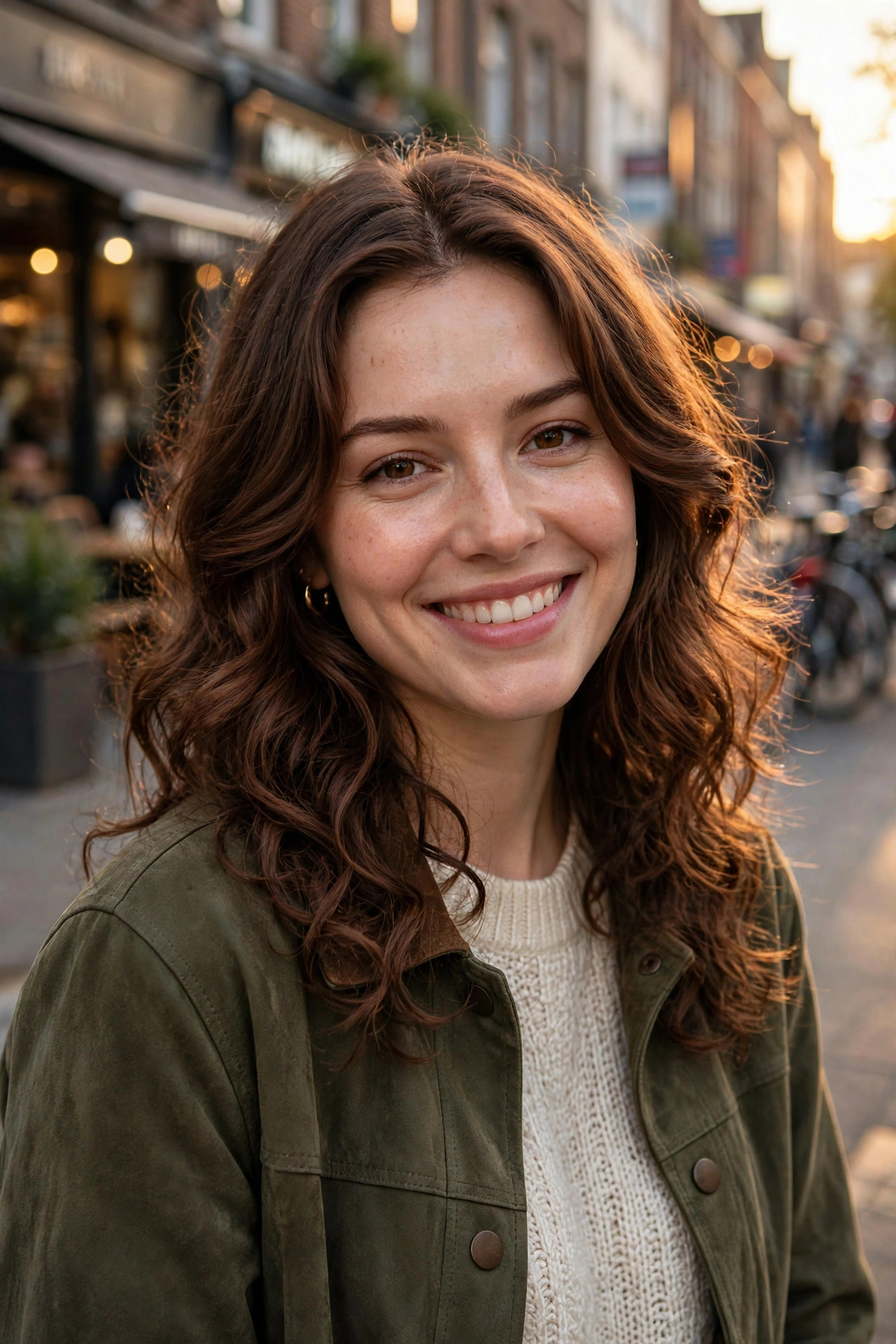medium hairstyles for square faces with soft face-framing waves