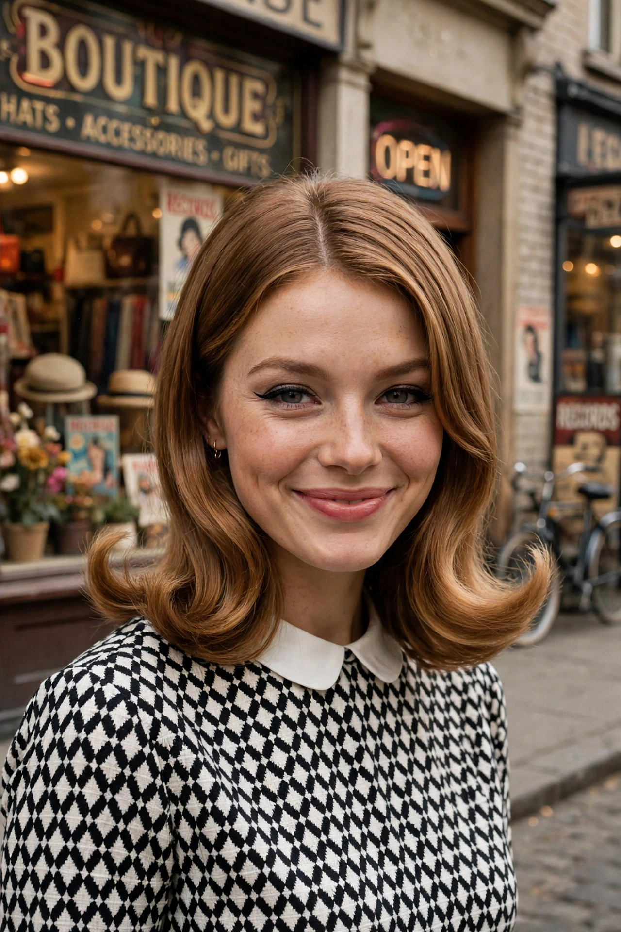 medium hairstyles for square faces with flipped-out ends