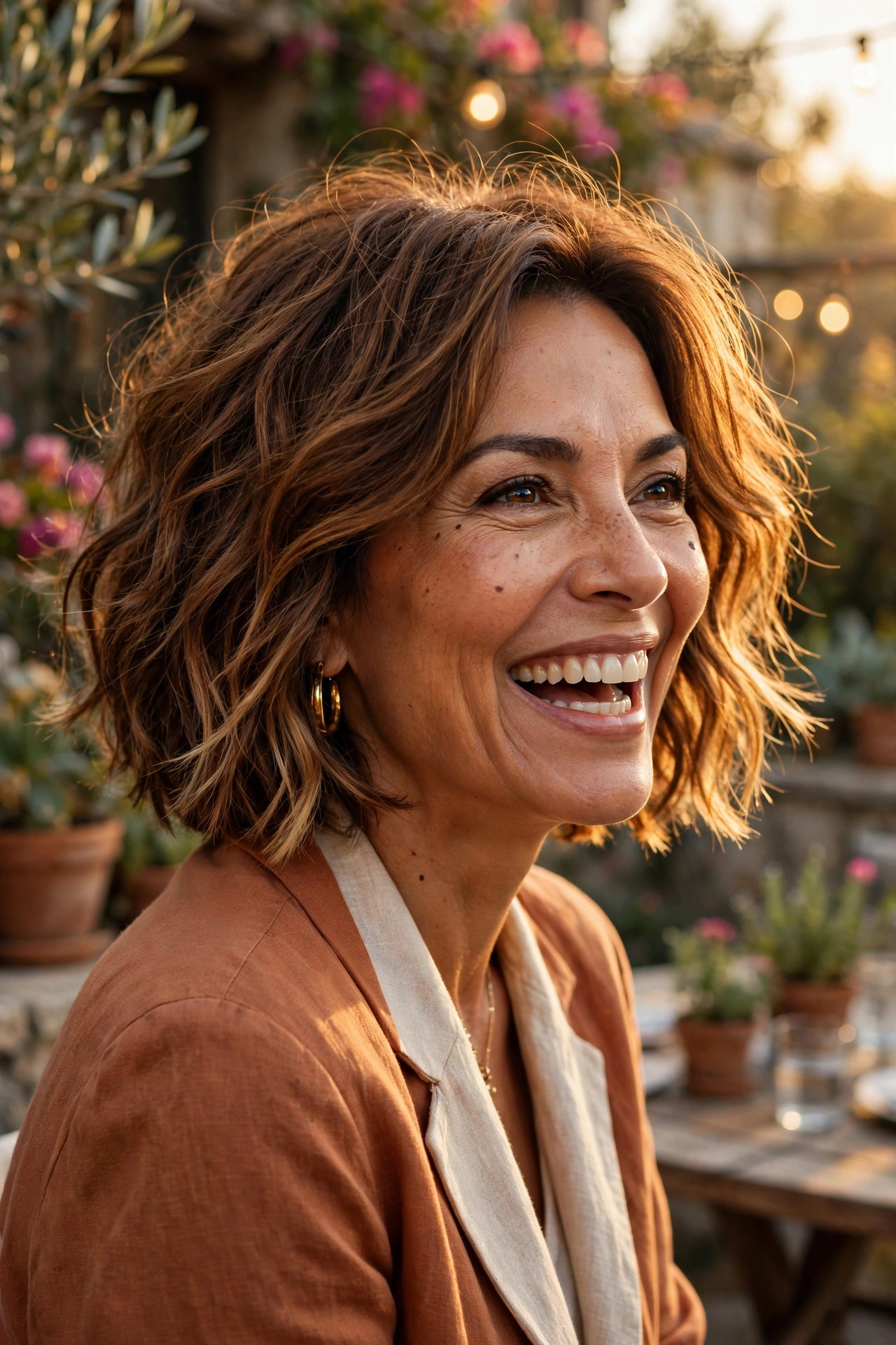textured chin-length bob from the best medium hairstyles for women over 60