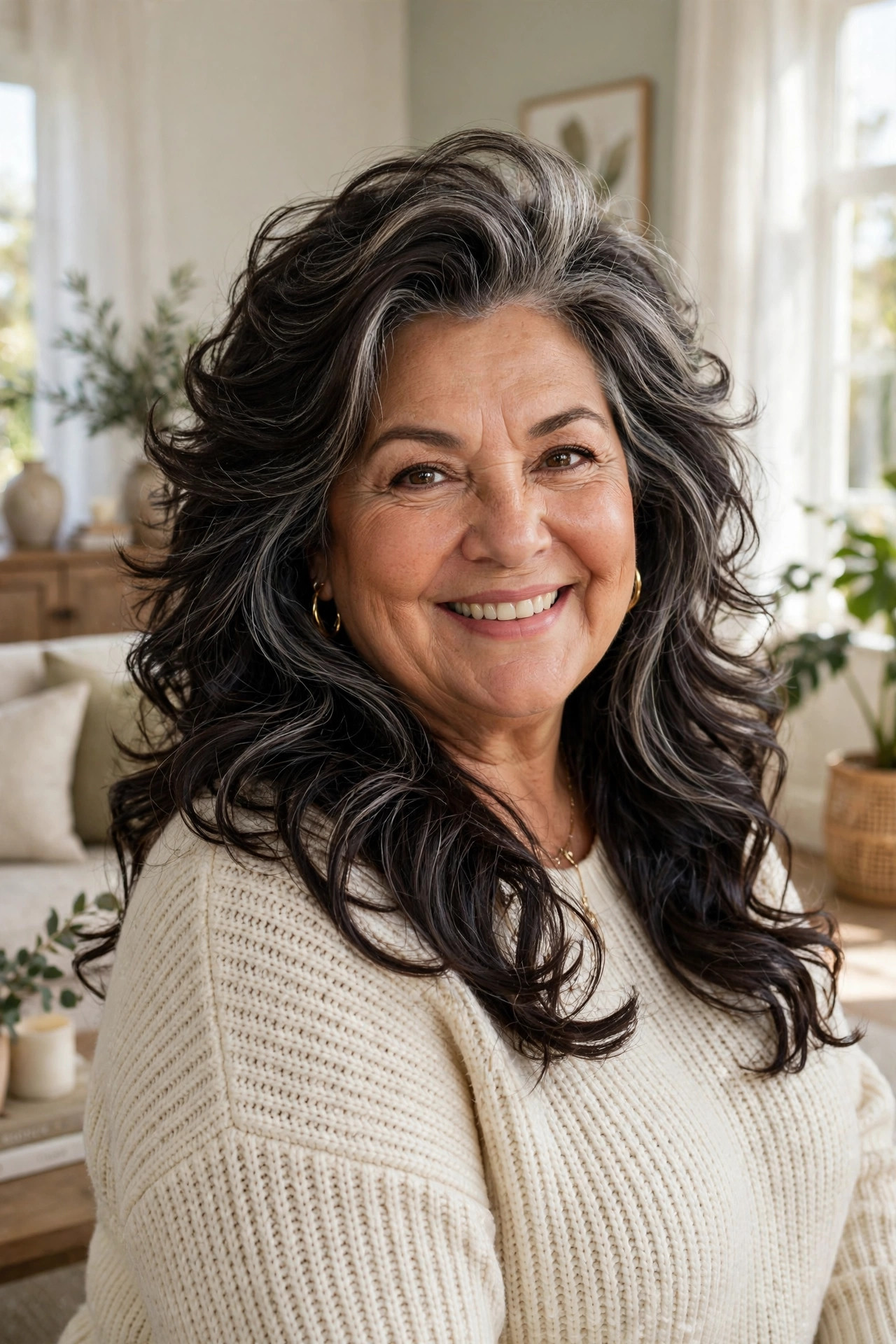 voluminous crown layers plus size hairstyles double chin