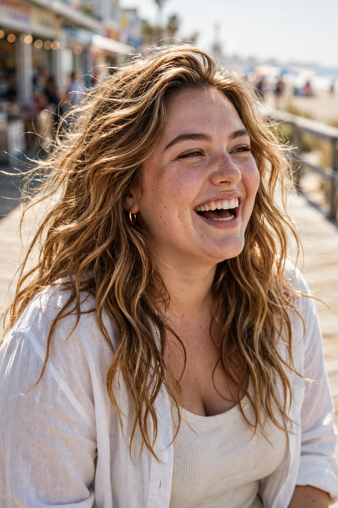 textured beach waves plus size hairstyles double chin