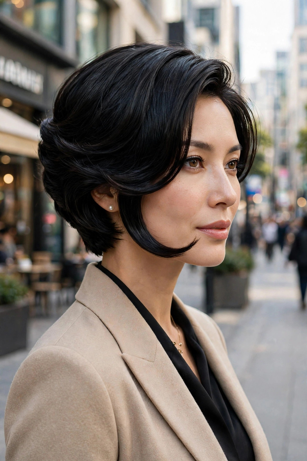 Feathered shag cut, a playful pick among short hairstyles for thick hair