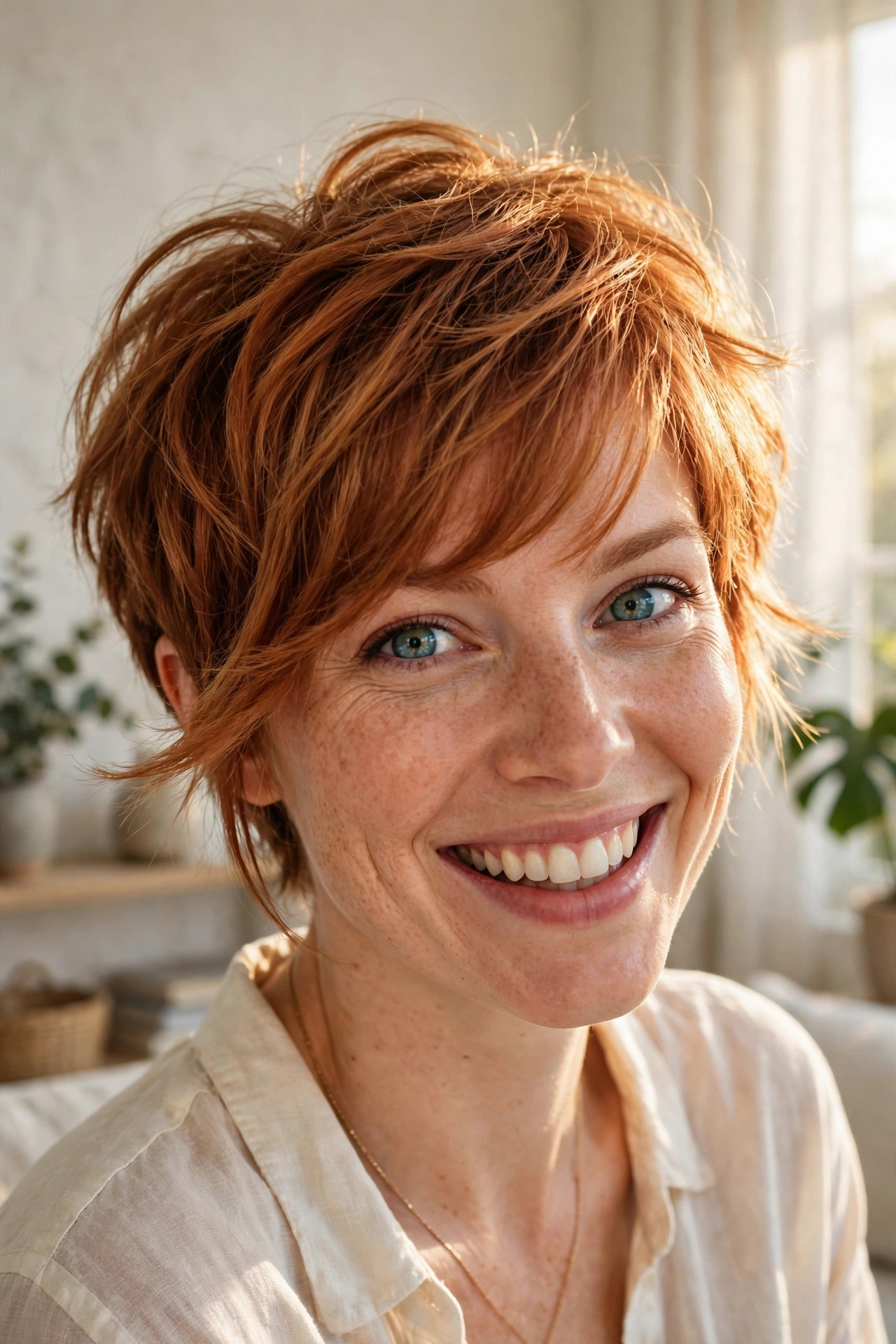 Curved inverted bob with stacked layers for short hairstyles for thick hair