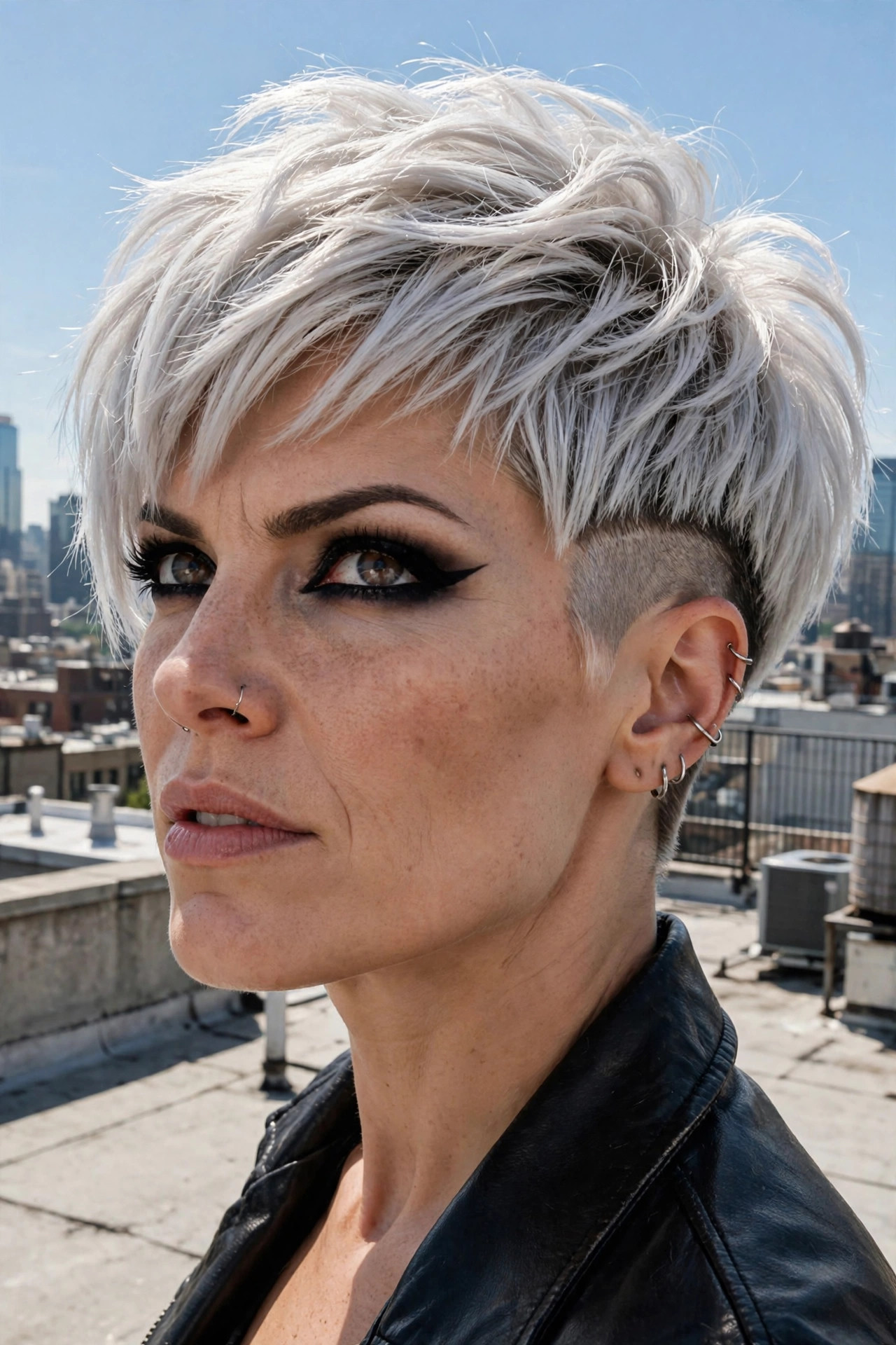 Tousled A-line bob with beachy waves for short hairstyles for thick hair