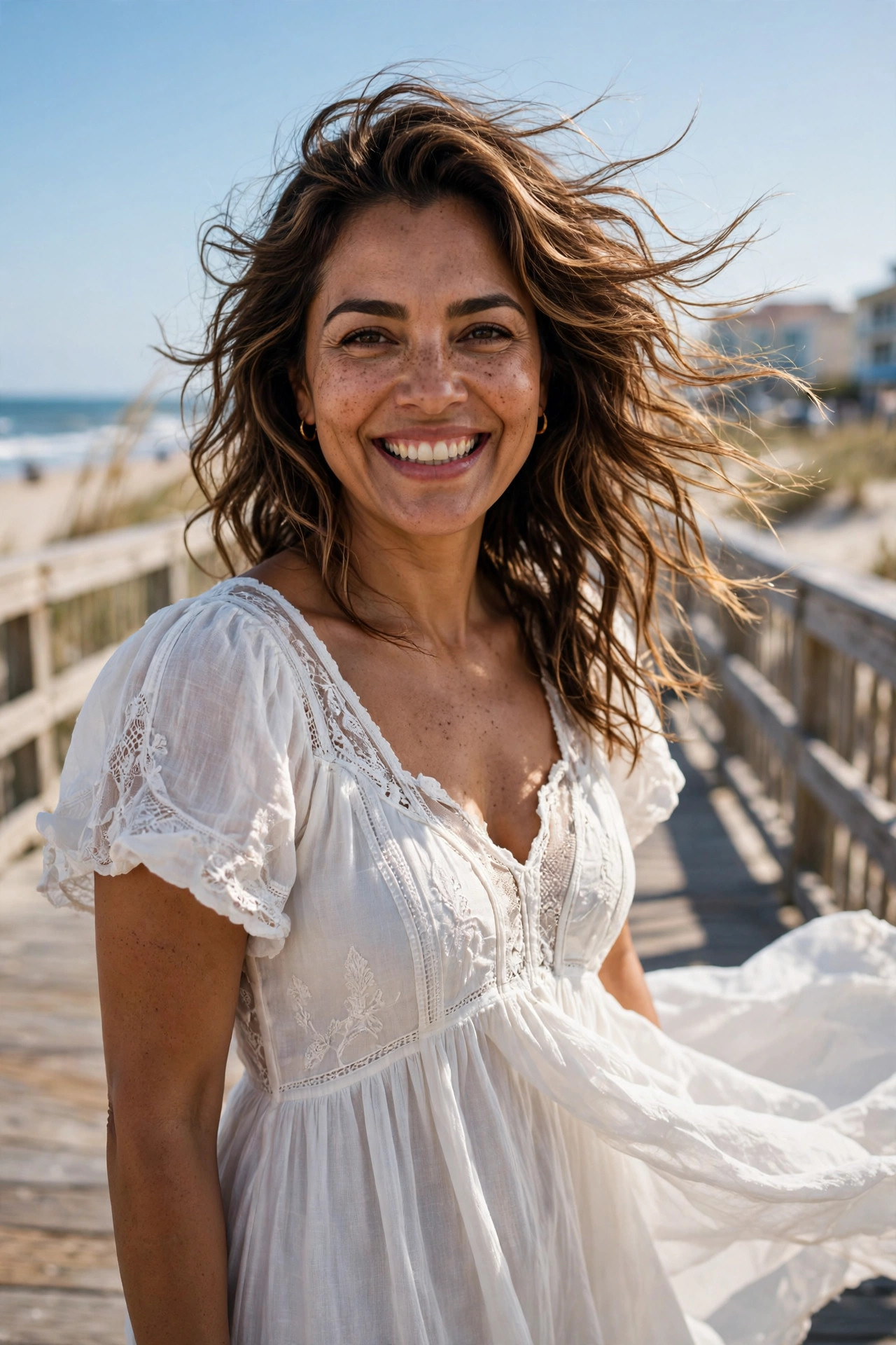textured wavy mid-length hair with natural movement