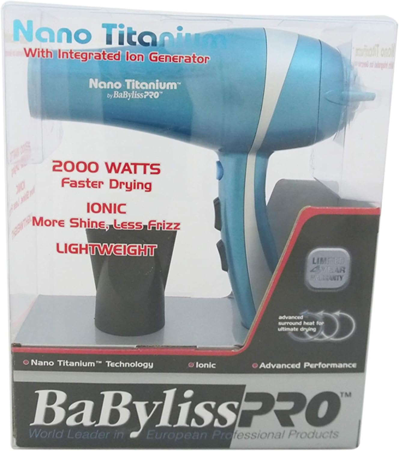 BaBylissPRO Nano Titanium dryer for thick hair