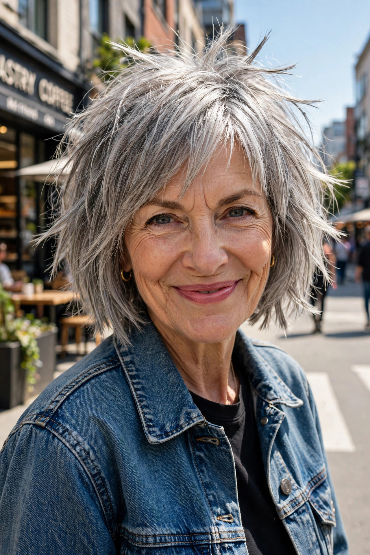 Playful shattered-ends choppy bob with jagged texture