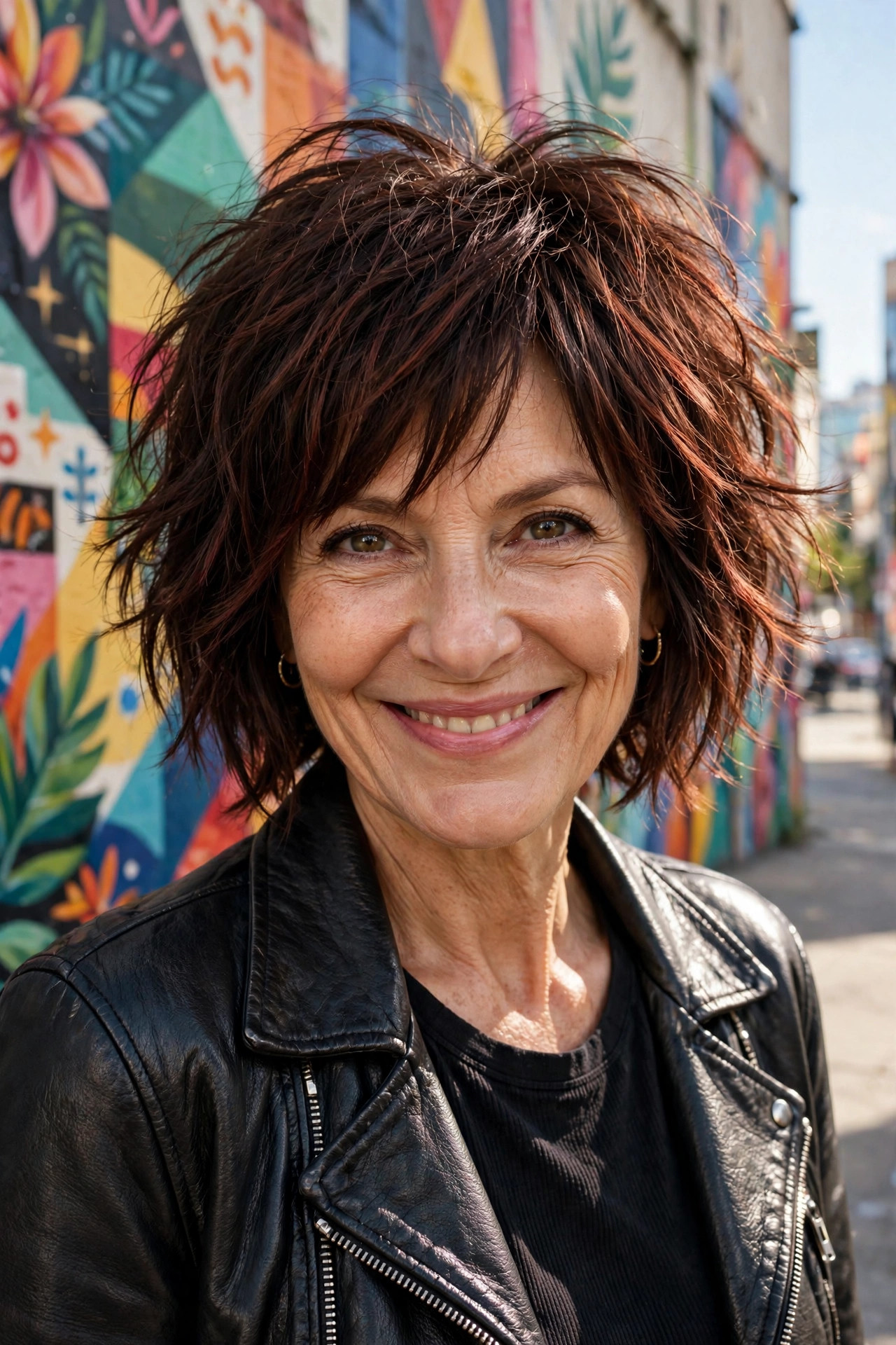 Spirited razored shag bob with rock-chic layers