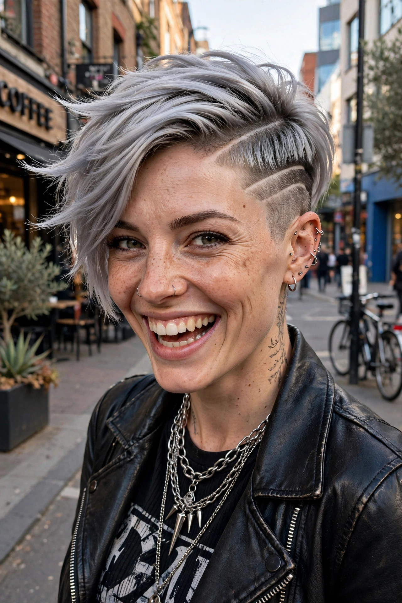 Side-shaved statement with a daring attitude