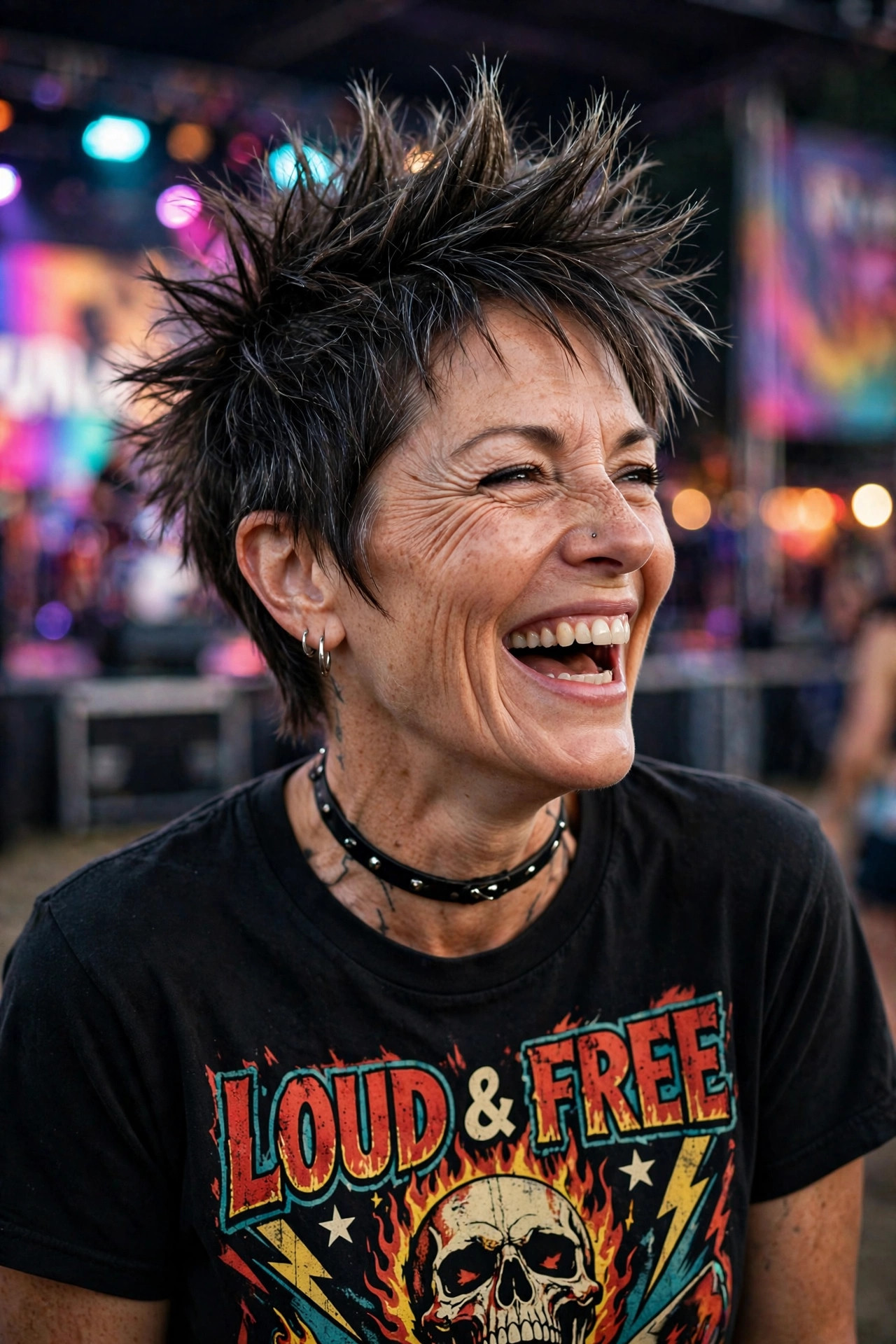 Playful spiky pixie, the boldest of fun short hairstyles for women over 40