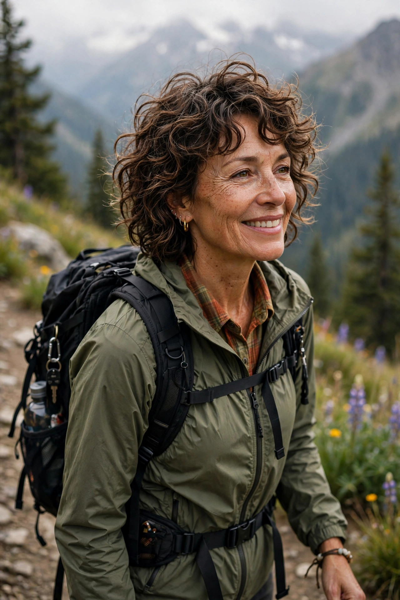 Cropped curly shag with bouncy layers, full of the spirit of fun short hairstyles for women over 40