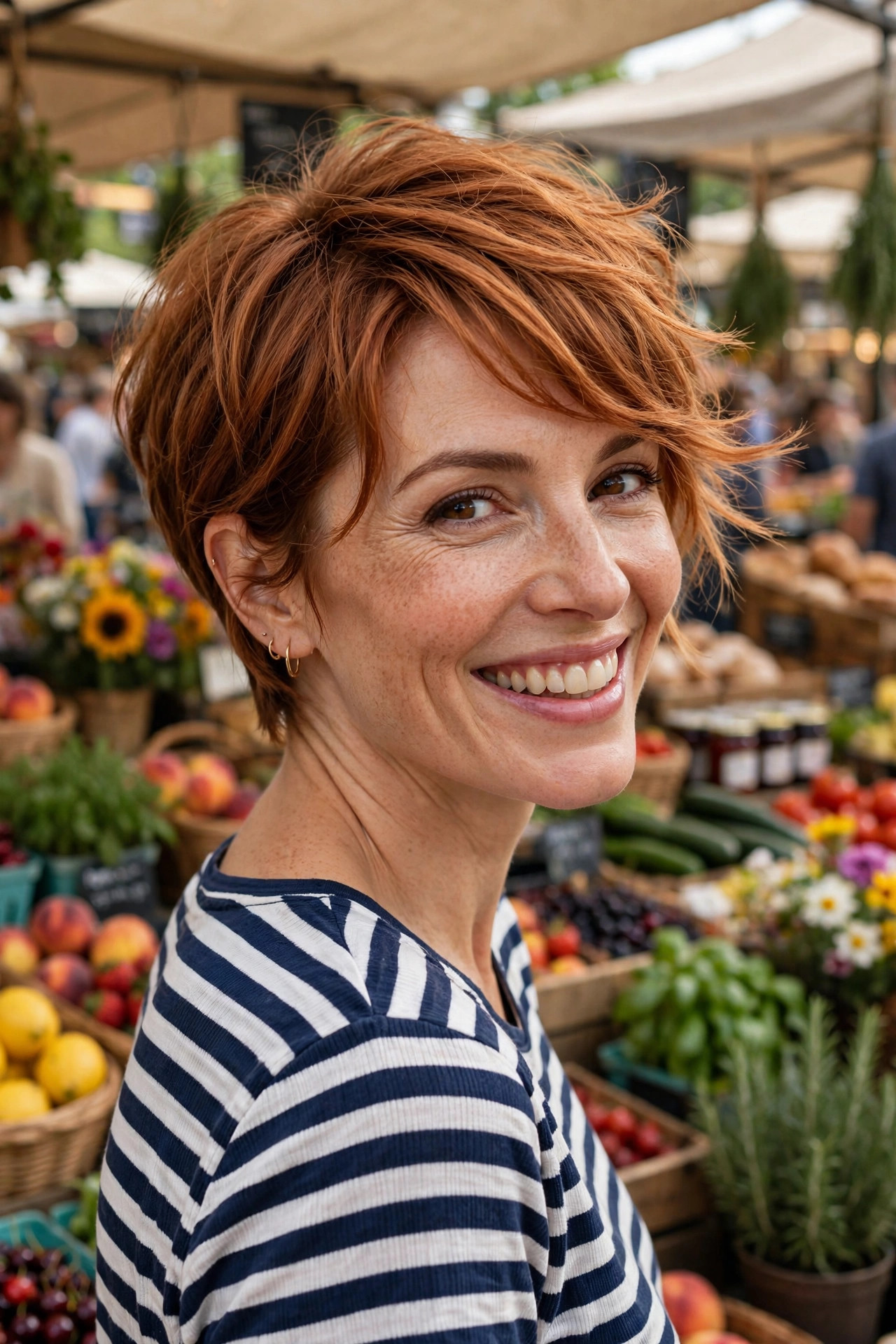 Face-framing pixie, a bold hairstyle for your face shape