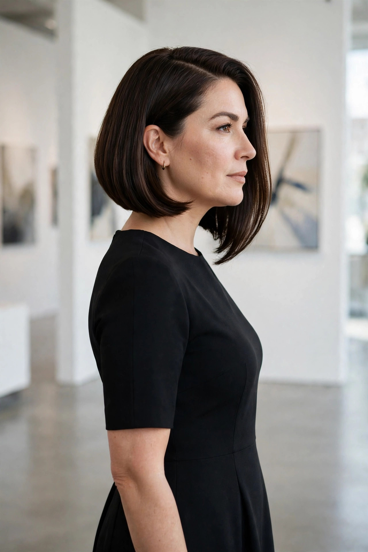 Asymmetric side-swept bob, a modern hairstyle for your face shape