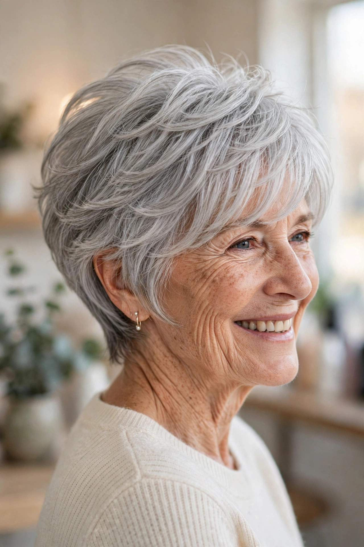 long pixie haircuts for older women