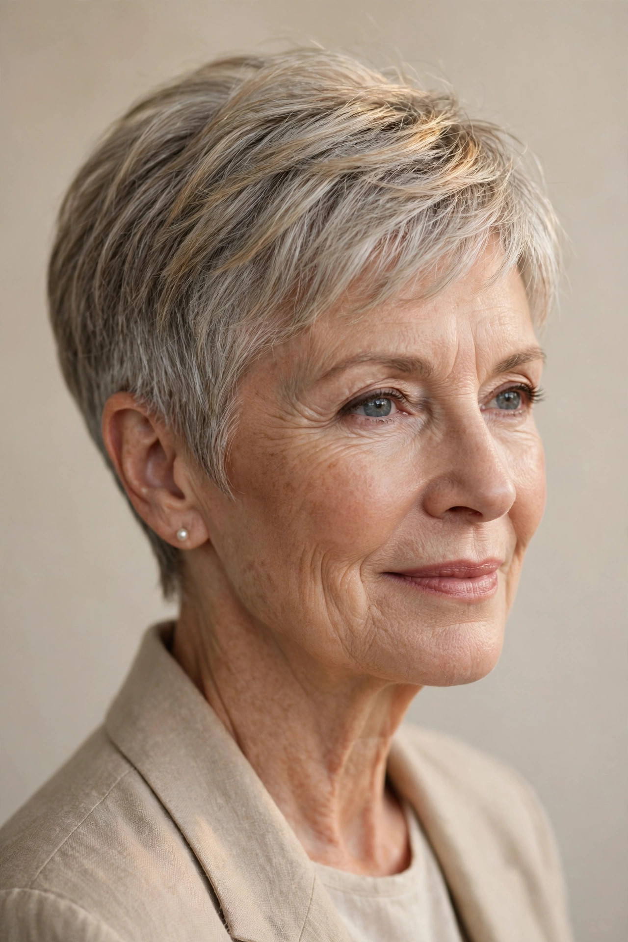 short pixie haircuts for older women