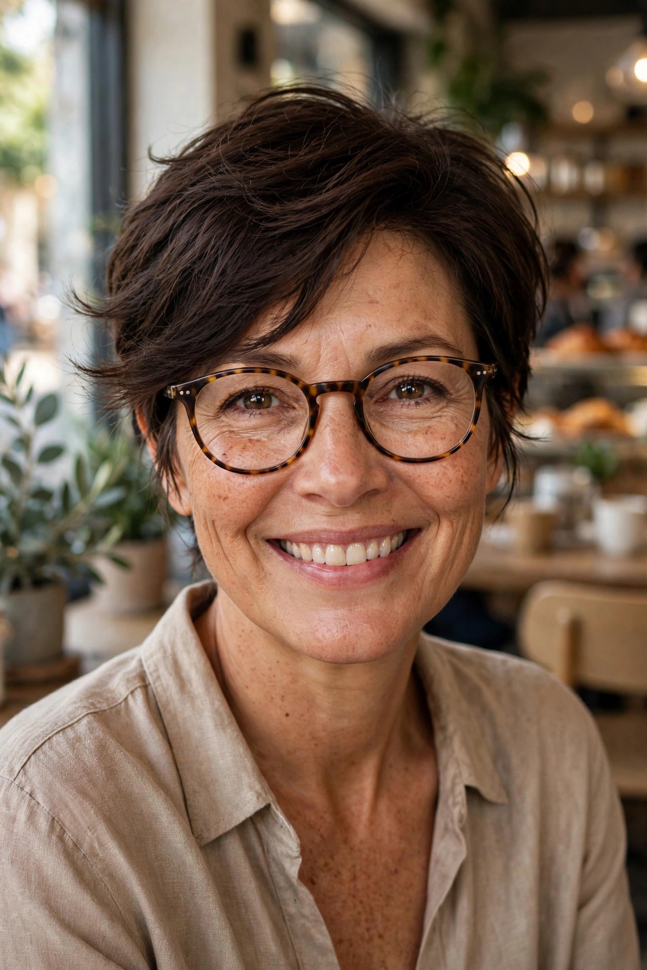 short pixie haircuts for women with glasses