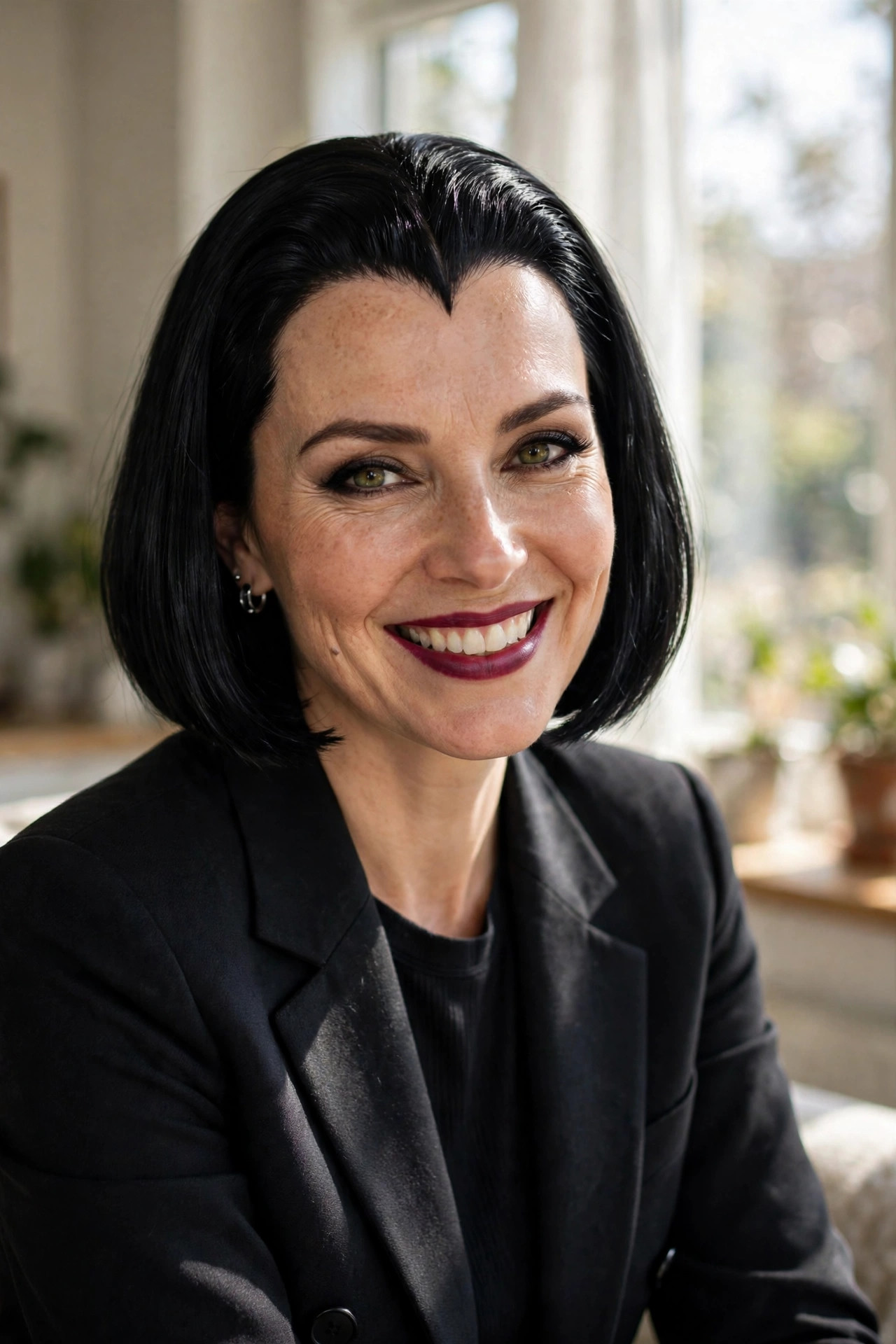 vampire hairstyles women widow's peak bob idea