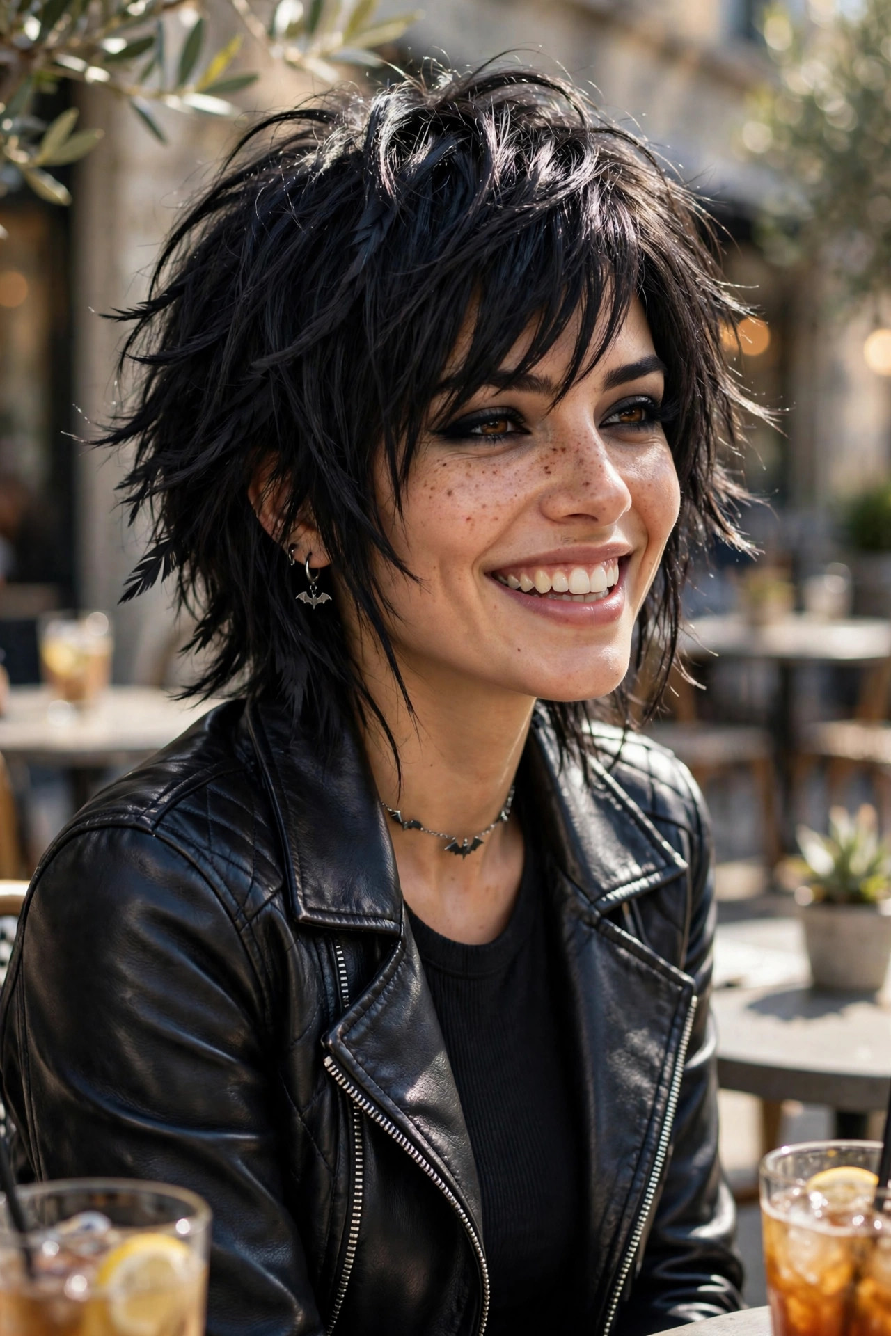 raven feathered shag vampire hairstyles women cut