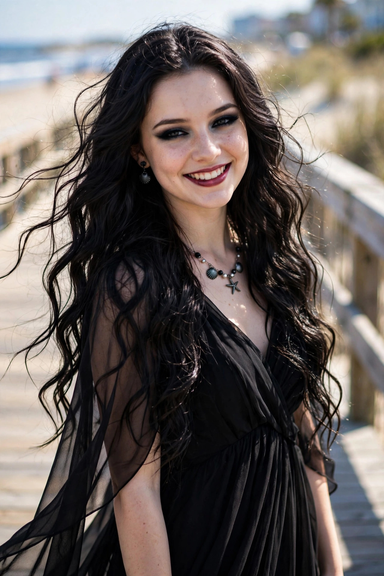 gothic mermaid waves vampire hairstyles women long hair