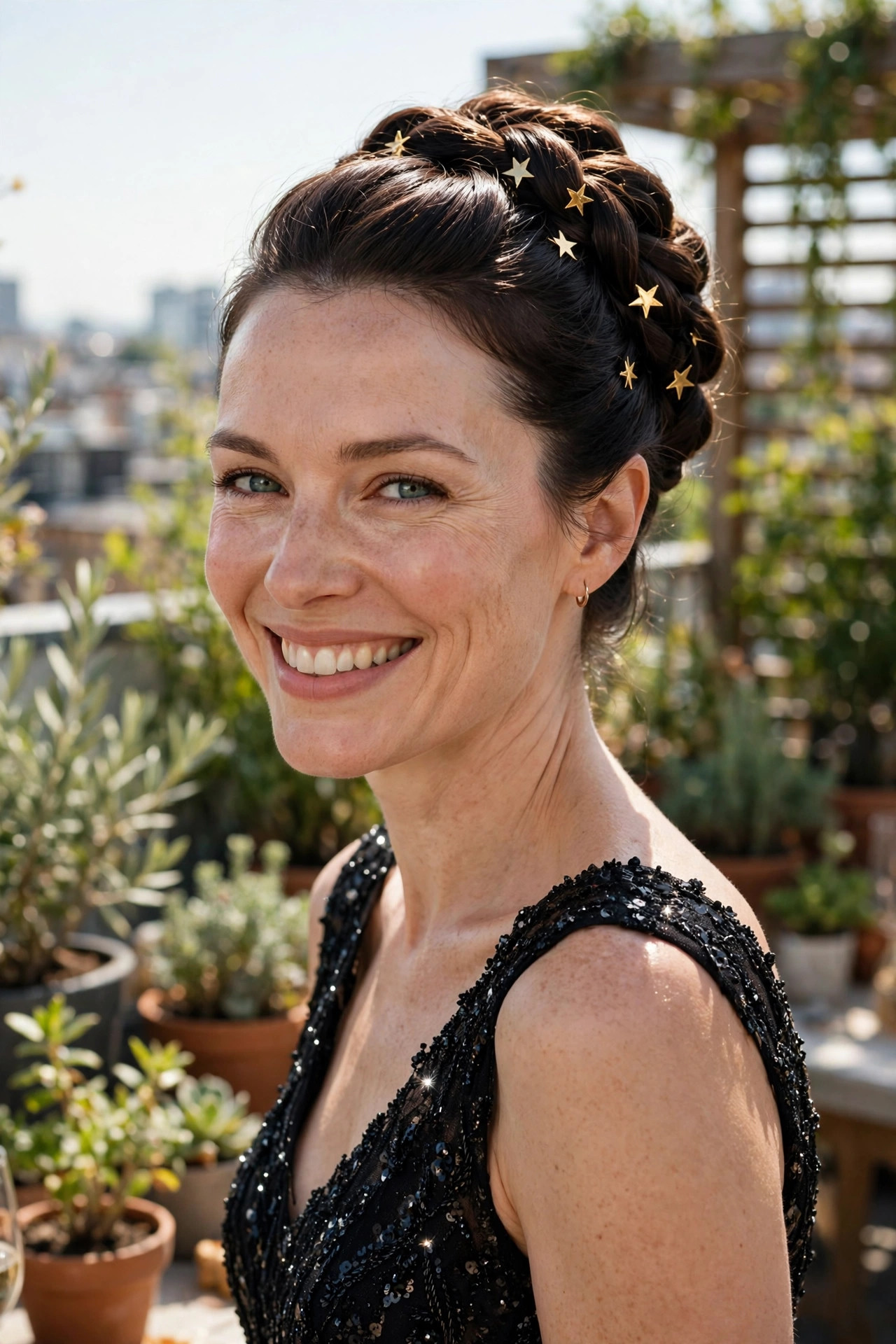 starry night updo among elegant witch hairstyles